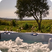 Outdoor hot tub view